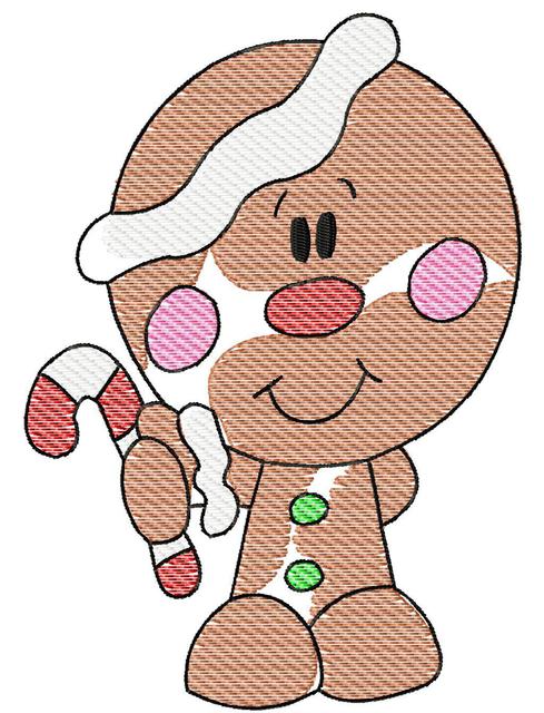489x640 Gingerbread Boy 92 Sketch Embroidery Design Jazzy Zebra Designs - Gingerbread Sketch