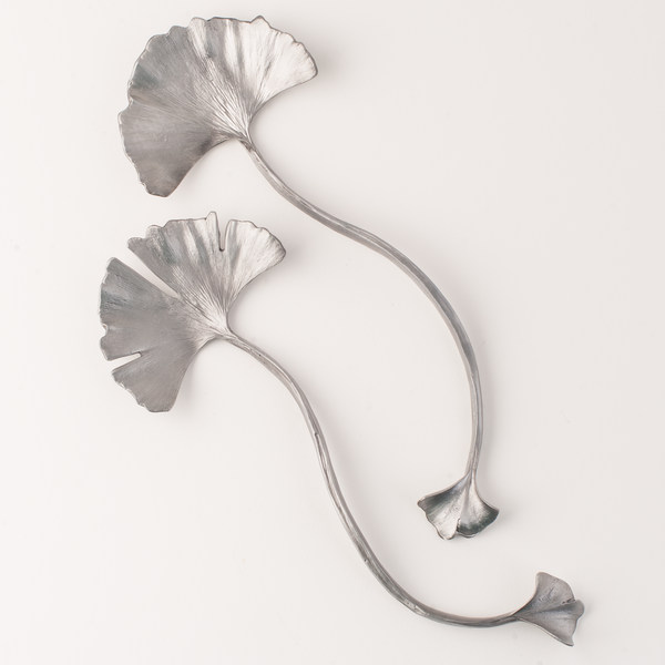 600x600 Ginkgo Leaf Salad Servers - Ginkgo Leaf Sketch