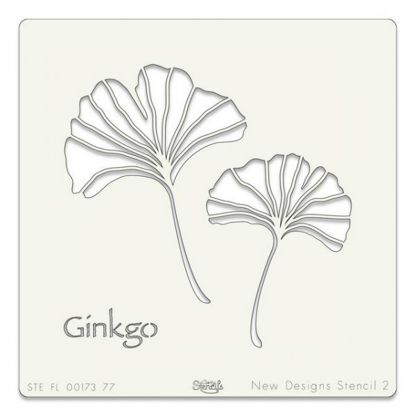 600x600 Plastic Stencil By Claritystamp Ginkgo Leaf Nemravka.cz - Ginkgo Leaf Sketch