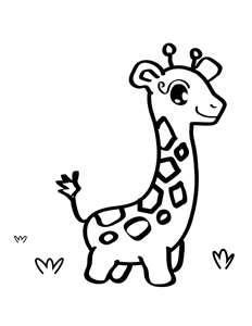 Giraffe Cartoon Sketch