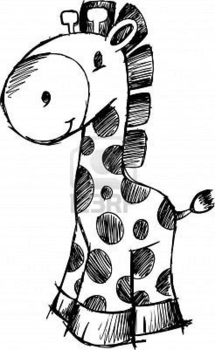 738x1203 Sketchy Giraffe Illustration House Renovation Take 2 - Giraffe Cartoon Sketch