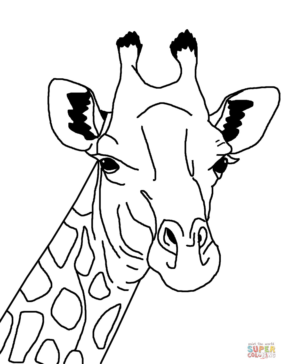 1159x1500 Giraffe Clipart Face Drawing Cute Borders, Vectors, Animated - Giraffe Face Sketch