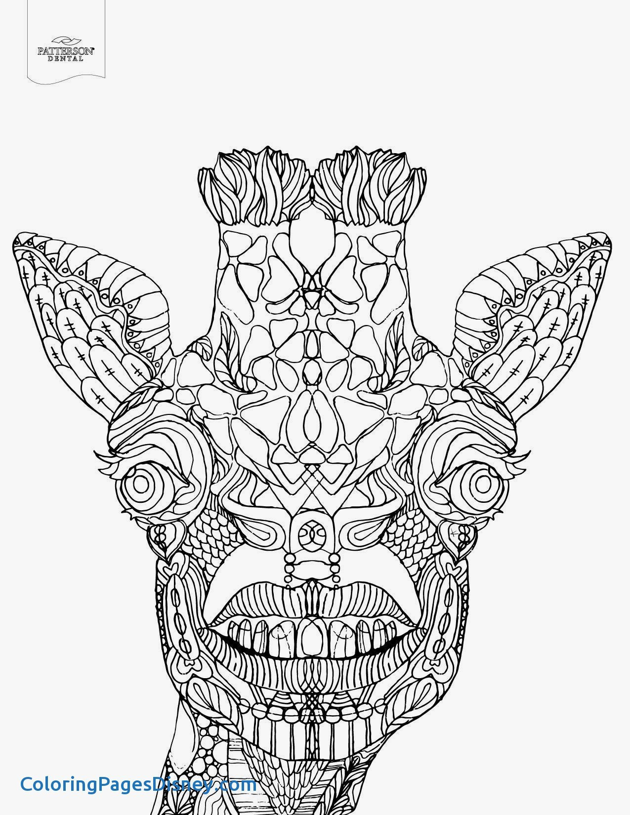 1275x1650 Giraffe Mandala Coloring Pages Fresh Head Of A Giraffes For Adults - Giraffe Head Sketch