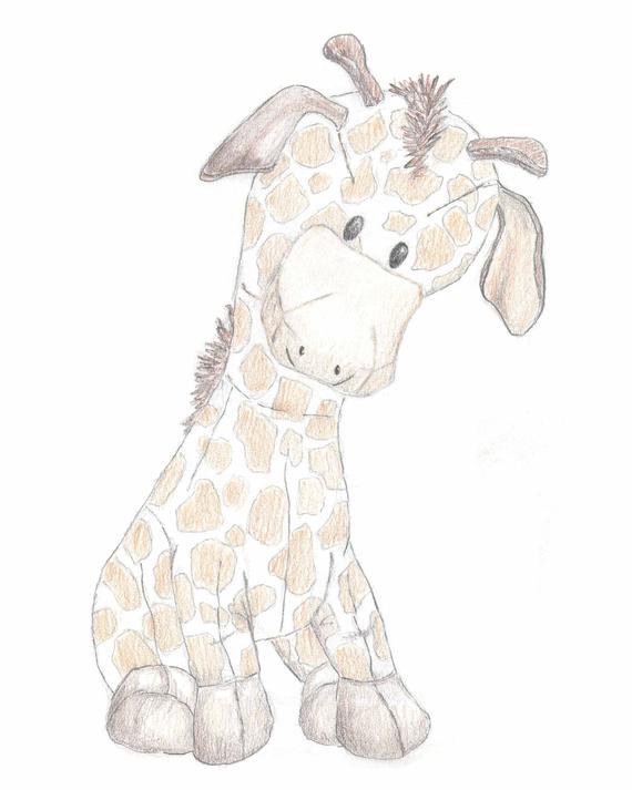 570x713 Giraffe Nursery Art Drawing Print Giraffe Sketch Hand Drawn Etsy - Giraffe Sketch
