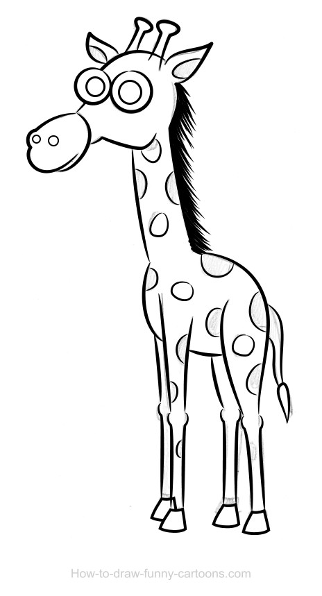 464x859 Giraffe Drawing (Sketching + Vector) - Giraffe Sketch Easy