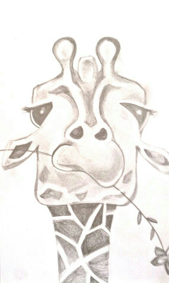 Giraffe Sketch Easy at PaintingValley.com | Explore collection of ...