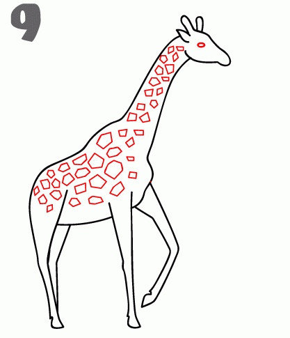 417x485 How To Draw A Giraffe How To Draw Drawings - Giraffe Sketch Easy