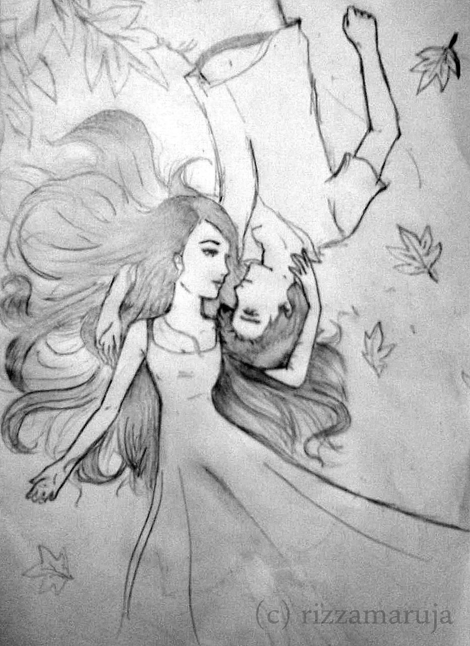 932x1280 Friendship Sketch Drawing Boy And Girl Boy And Girl Sketch Drawing - Girl And Boy Sketch