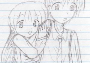 300x210 Sketch Photo Of Boy And Girl Pencil Sketches Boy And Girl - Girl And Boy Sketch