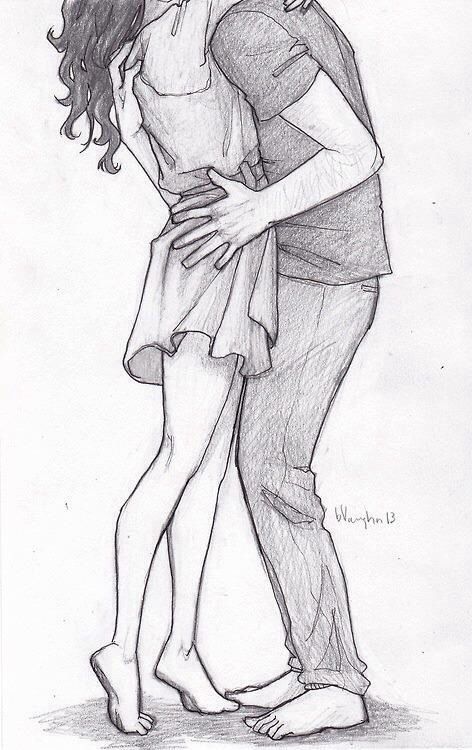 472x750 Boy, Couples, Cuddle, Cute, Drawing, Girl, Happy, Hold, Hug, Kiss - Girl And Boy Sketch