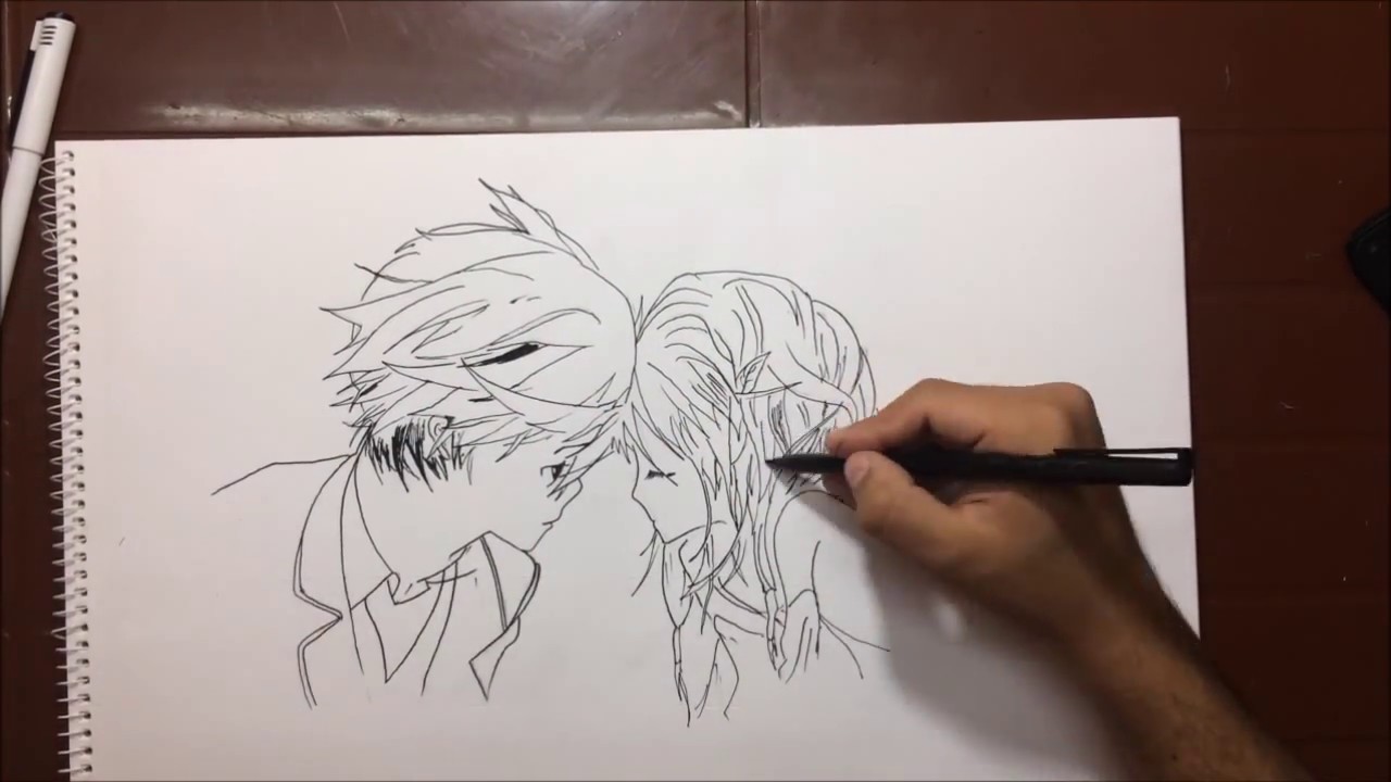 1280x720 Boy Girl Couple Love Sketch And Drawing.... Must See Pencil - Girl And Boy Sketch