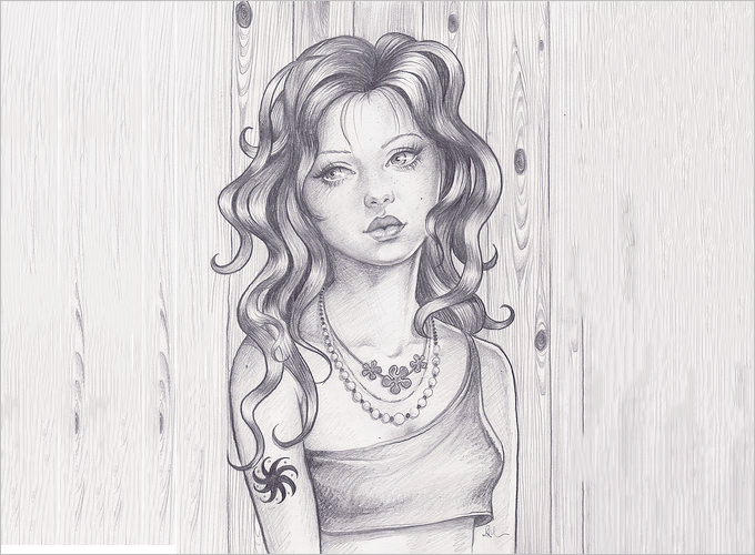 680x500 Angel Drawings - Girl Angel Sketch