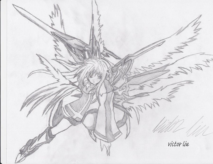 900x695 Angel Girl Pic Drawing Drawing Skill - Girl Angel Sketch