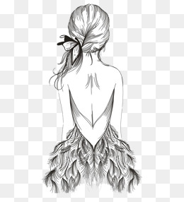 260x286 Girl Back Png, Vectors, Psd, And Clipart For Free Download Pngtree - Girl Back Sketch