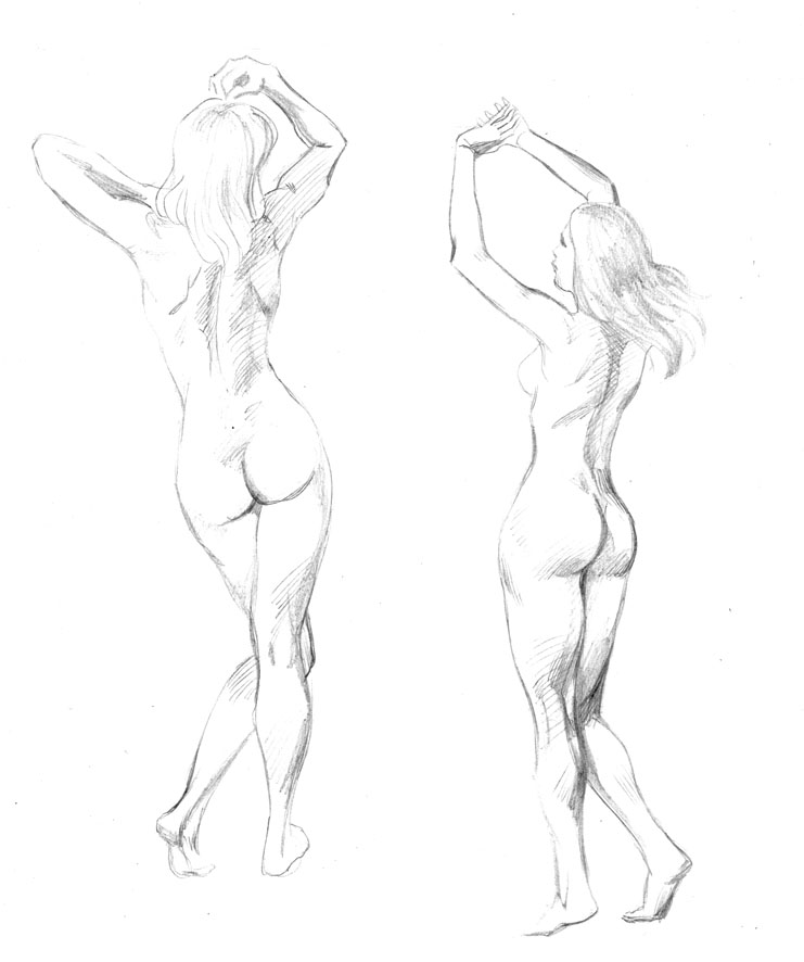 741x886 Anatomy Study Sketch Girls Back By Matiassoto - Girl Back Sketch