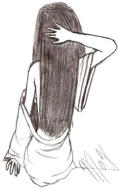 387x614 Japanese Girl Back Sketch By Sapioasexual - Girl Back Sketch