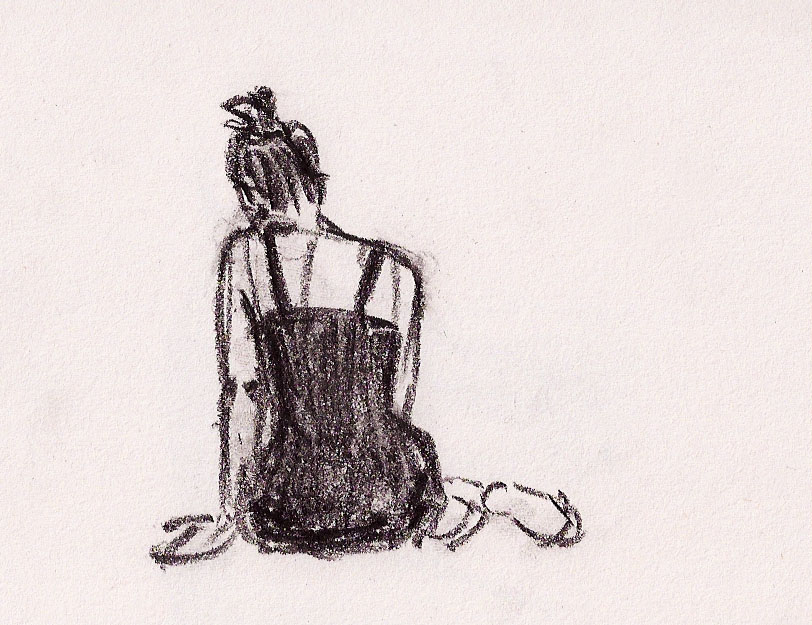 Girl Back Sketch At Paintingvalleycom Explore Collection