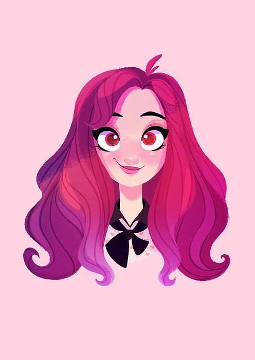 496x701 Cartoons Painting Lovely Draw Girls Cartoon Drawings Art Gallery - Girl Cartoon Sketch