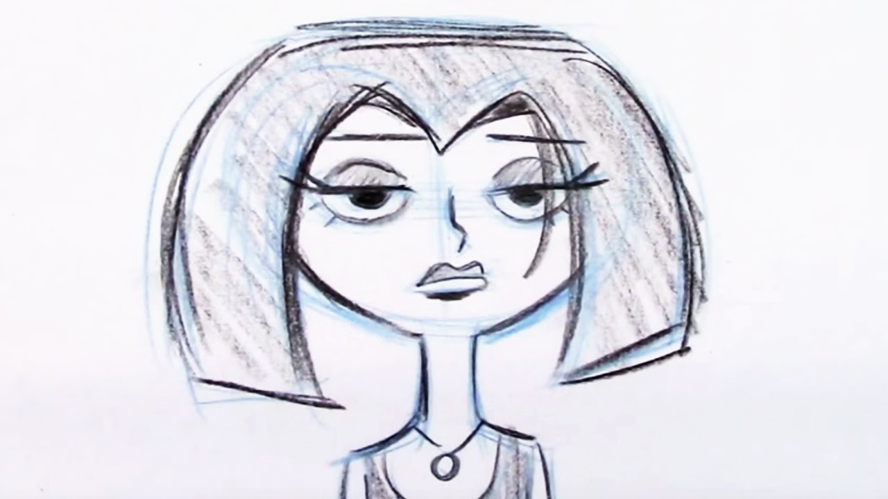 1280x720 Draw A Girl Cartoon For Beginners - Girl Cartoon Sketch