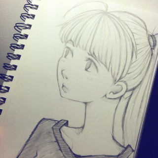 320x320 Good Things Happen When I Doodle - Girl Cartoon Sketch