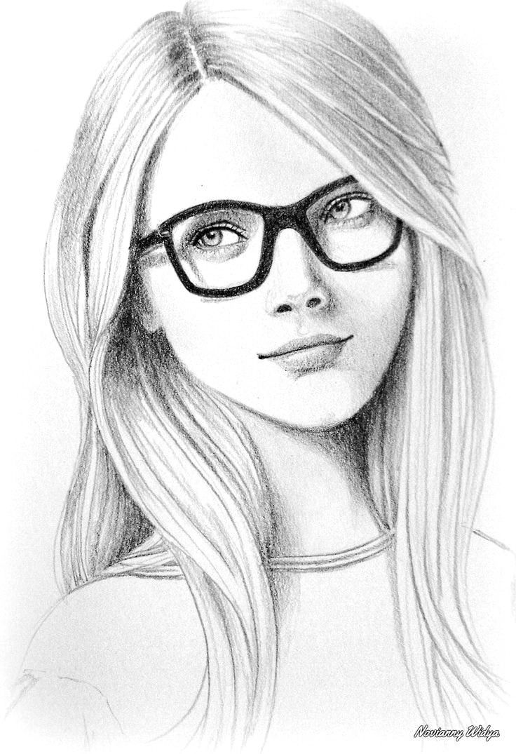 736x1075 Sketch Face Girl Simple Easy Drawing Free Download Clip Art - Girl Easy Sketch