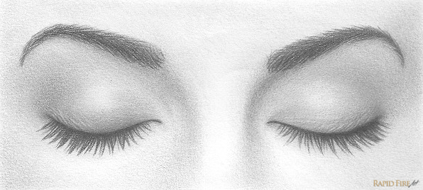 596x268 How To Draw Closed Eyes Rapidfireart - Girl Eye Sketch