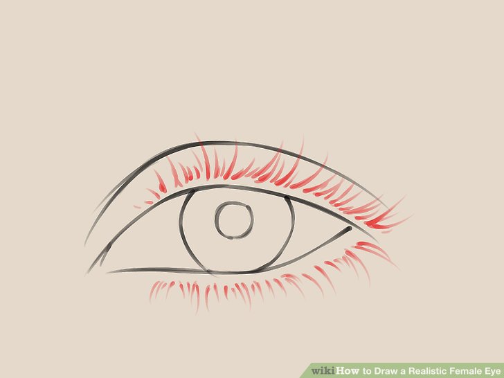 728x546 How To Draw A Realistic Female Eye 10 Steps (With Pictures) - Girl Eye Sketch