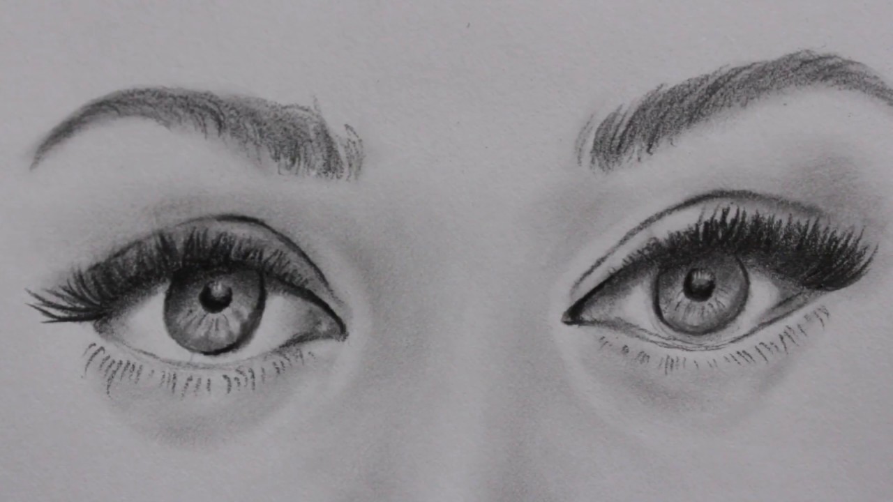 1280x720 Realistic Eye Drawing,blending,shading Tutorial Timelapse - Girl Eye Sketch