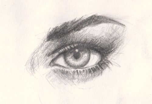 500x344 Draw Eye ~ Learn Drawing - Girl Eye Sketch