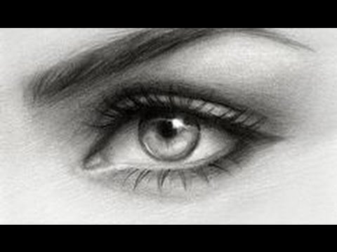 480x360 Drawing An Eye With Only One Pencil - Girl Eye Sketch