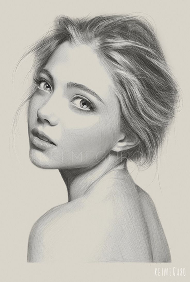 736x1090 Sketching Girl Faces Sketch Face Drawing At Getdrawings Free For - Girl Face Sketch