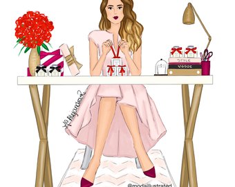 340x270 Fashion Sketch Etsy - Girl Fashion Sketch