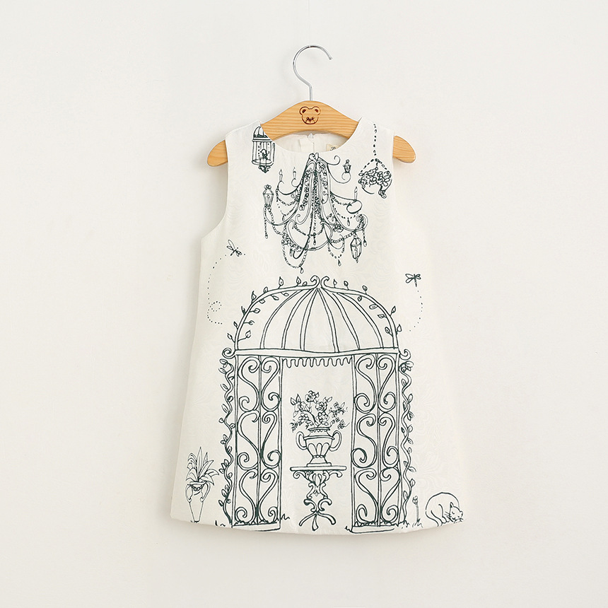 860x860 Kids Sleeveless Dress Summer Party Dress Sketch Pattern Princess - Girl In Dress Sketch