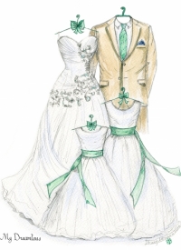 200x275 Wedding Dress Sketch Gallery Dreamlines Sketches - Girl In Dress Sketch