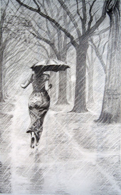 250x400 My Sketches - Girl In Rain Sketch