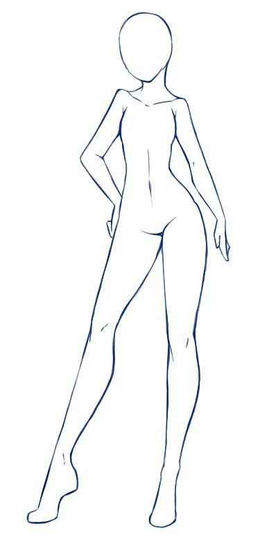 375x794 Drawn Woman Model - Girl Model Sketch
