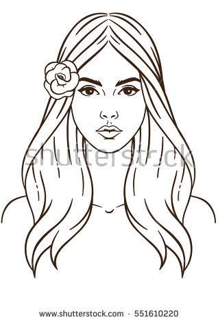 Girl Outline Sketch at PaintingValley.com | Explore collection of Girl