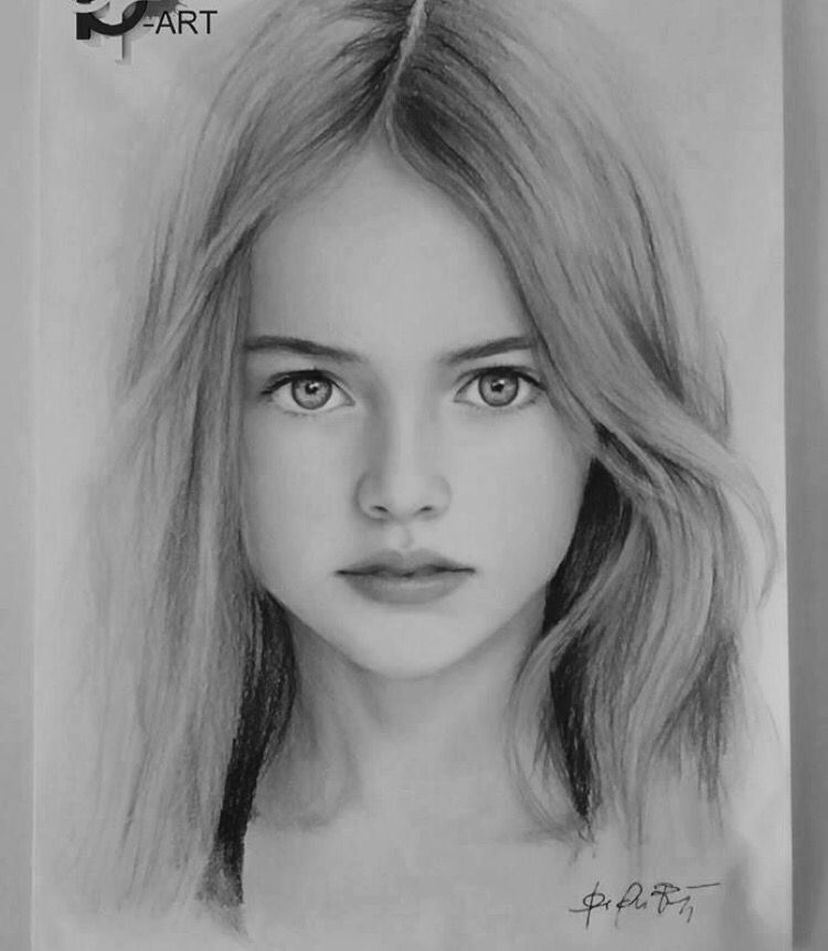 750x861 Pencil Portrait Mastery - Girl Portrait Sketch