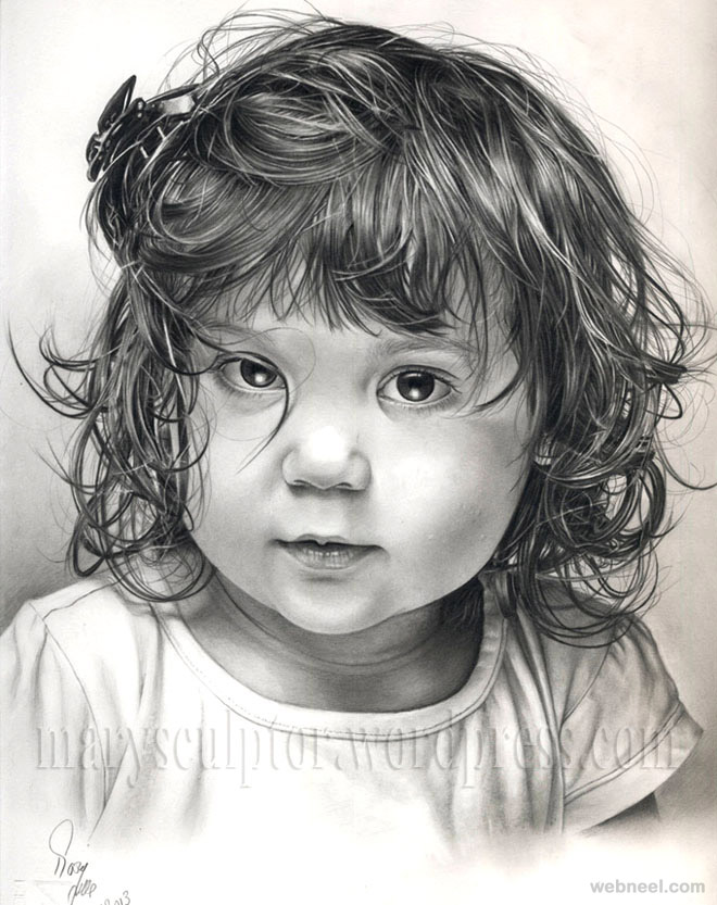 660x833 Girl Portrait Pencil Drawing 15 - Girl Portrait Sketch