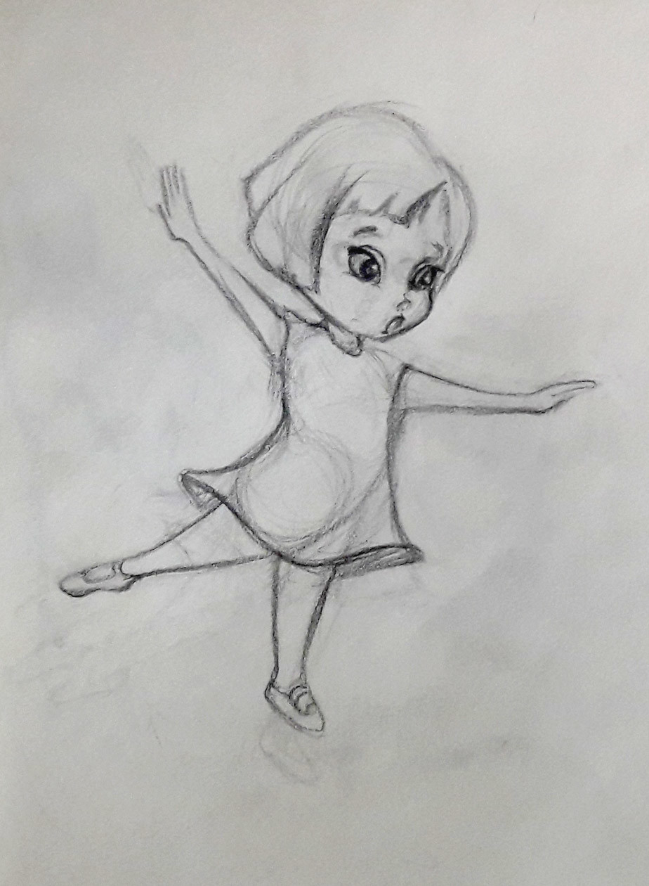 924x1260 Hoda Ghaderi - Girl Poses Sketch