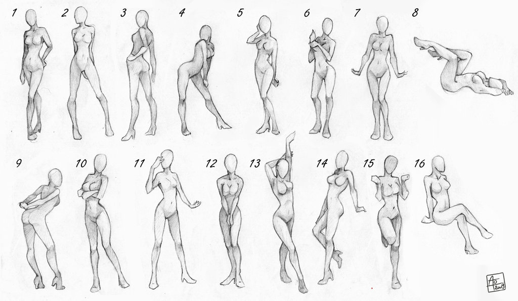 1024x595 Pose - Girl Poses Sketch