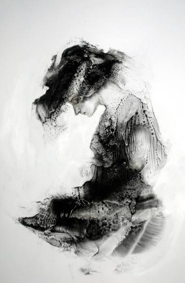 375x573 Girl Reading A Book Drawing By Inna Komarova Saatchi Art - Girl Reading A Book Sketch