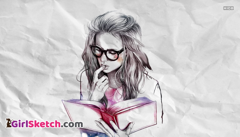 934x534 Girl Reading Book Sketch Images - Girl Reading Book Sketch