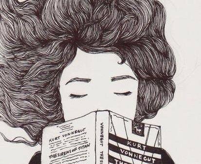 413x338 Date A Girl Who Best Thing Since The Slicebread - Girl Reading Book Sketch