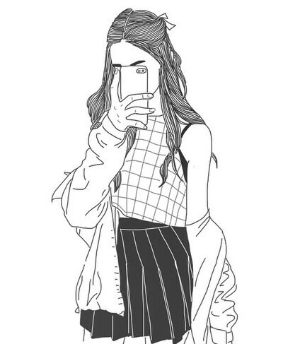 400x487 Girl + Sketch Images On - Girl Sketch Art