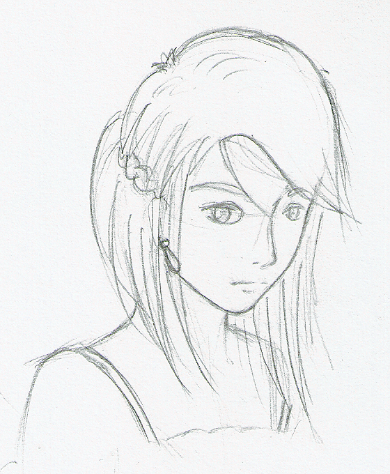 560x680 Collection Of Girl Face Sketch Drawing High Quality, Free - Girl Sketch Face