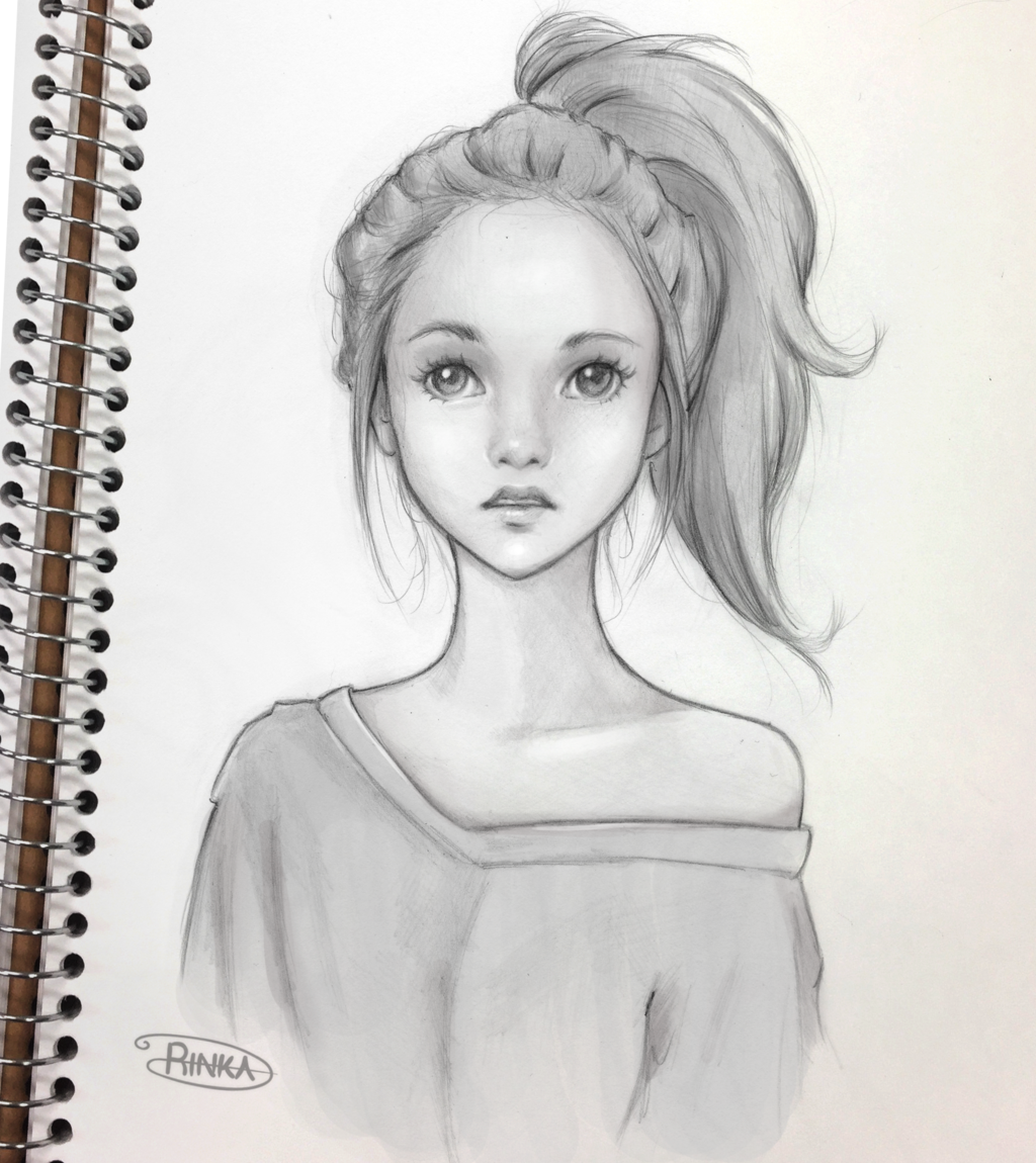 1024x1150 Girl Sketch By Ohayorinka - Girl Sketch Photo