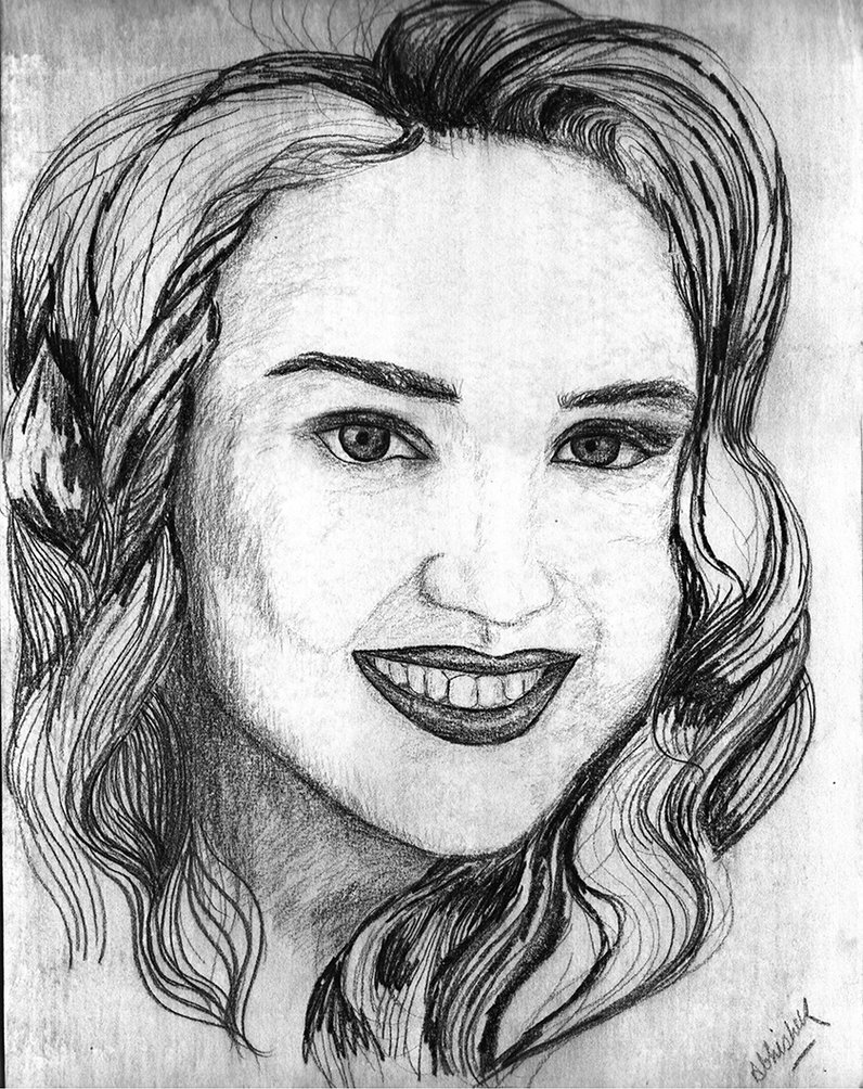 796x1004 Indian Girl Sketch Black White By Abhishekghosh - Girl Sketch Photo