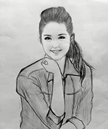 357x426 Zalmen Pollak, Cute Girl Sketch - Girl Sketch Photo