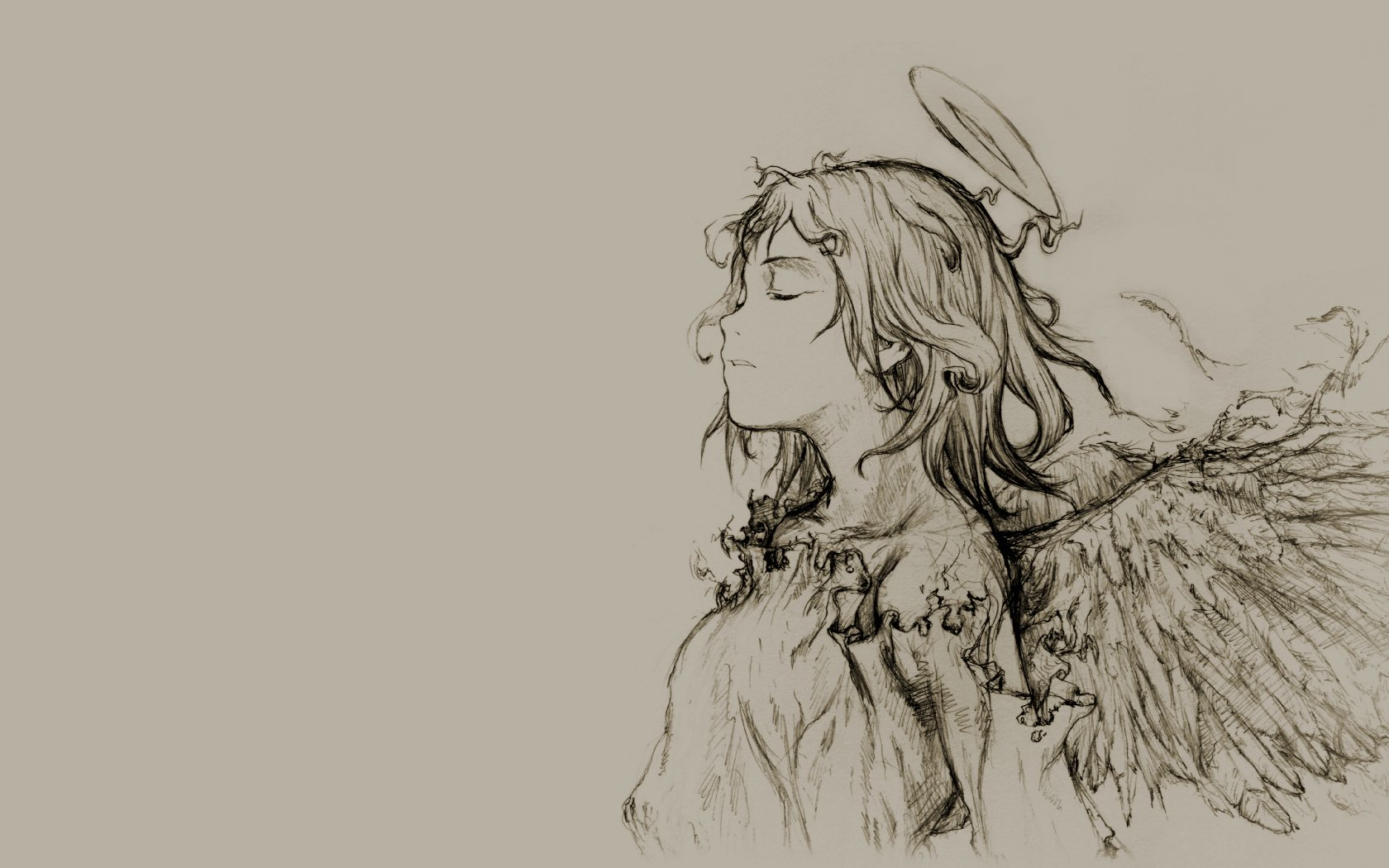 1680x1050 Best Pencil Sketch Hd Wallpapers Background Pictures - Girl Sketch Wallpaper